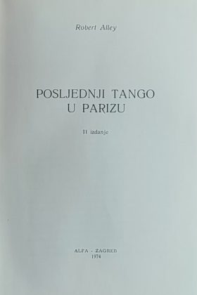 Alley: Posljednji tango u Parizu