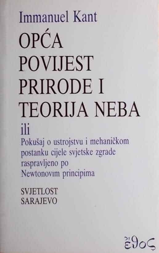 Kant: Opća povijest prirode i teorija neba