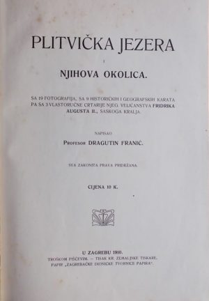 Franić: Plitvička jezera i njihova okolica (1)