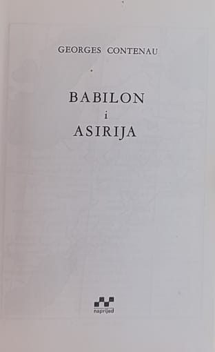 Contenau: Babilon i Asirija