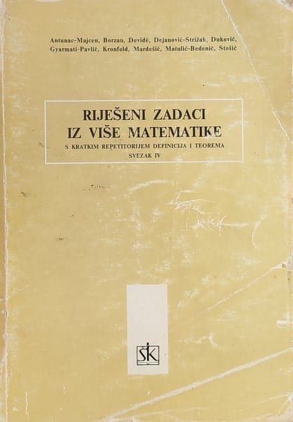 Riješeni zadaci iz više matematike 4