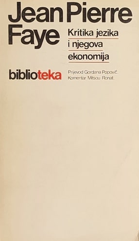 Faye-Kritika jezika i njegova ekonomija