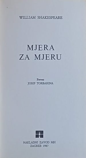 Shakespeare: Mjera za mjeru