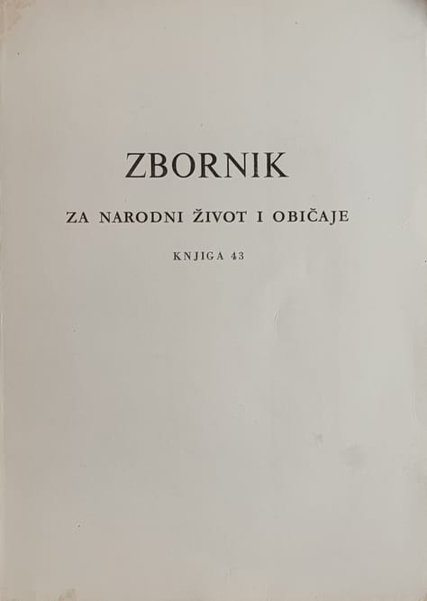 Zbornik za narodni život i običaje